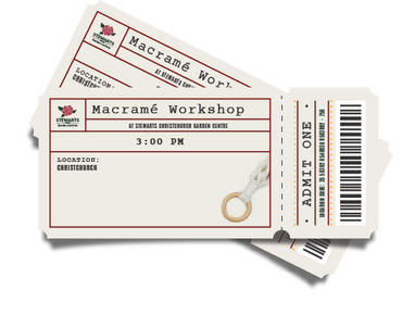 Macrame Workshop at Stewarts Christchurch Garden Centre Ticket