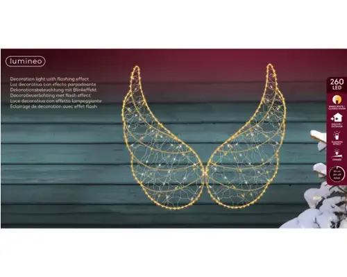 Micro LED Angel Wings Gold/Classic Warm 50cm - image 2