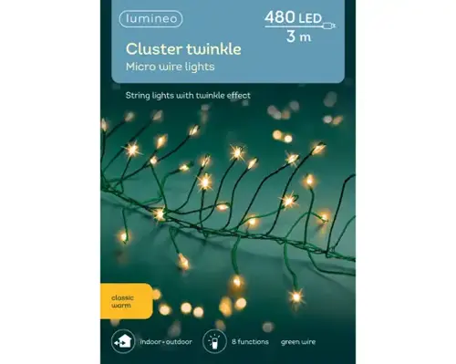 Micro LED Cluster x480 Classic Warm White/Green 300cm - image 2
