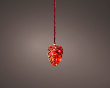 Red Pinecone Micro LED Rope Light - image 1