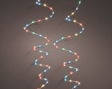 Micro LED Twinkle Extra Dense Wire Lights (Soft Multicoloured, Silver Cable) x567 (L15) - image 2