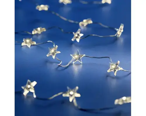 Micro LED Warm White w/ Stars / Silver 100L BO Indoor - image 2