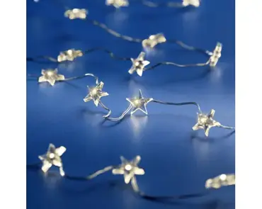 Micro LED Warm White w/ Stars / Silver 100L BO Indoor - image 2