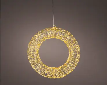 Micro LED Wreath Gold/Classic Warm 38cm