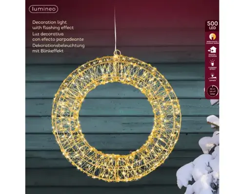Micro LED Wreath Gold/Classic Warm 38cm - image 2