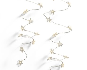 Micro Wire Battery Star String Lights (Warm White, Silver Wire) - image 2
