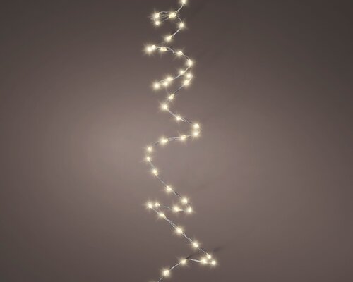 Micro Wire Extra Dense Battery String Lights (Warm White, Silver Wire) - image 1