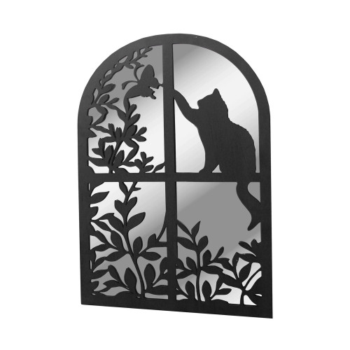 Mirror Cat In Window 60cm Black - image 1