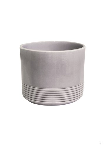 Munich Grey Gloss Planter 16.5cm