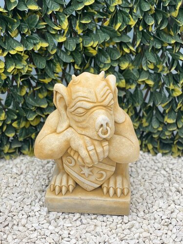 Mystical Shield Gargoyle Sandstone - image 1