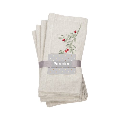 Napkins Holly Berry Set of 4 - image 3