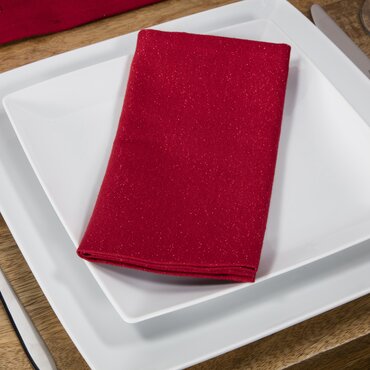 Napkins Red Glitter Set of 4 - image 1