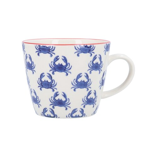 Navy Crab Stoneware Mug