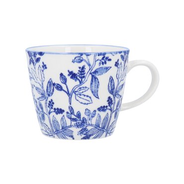 Navy Rosehips Stoneware Mug