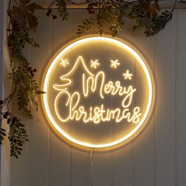 NeonEsque Merry Christmas Warm White USB