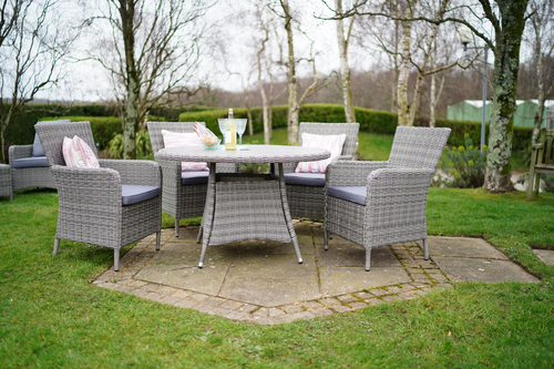 New Forest Weave 6 Seat Dining Grey