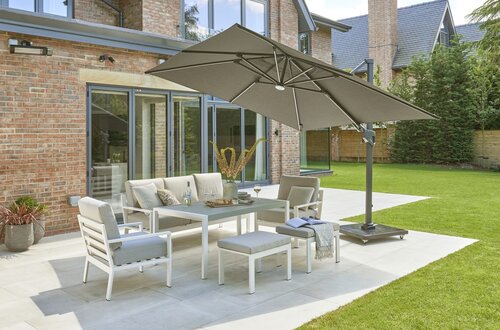 Norfolk Leisure Royce Ambassador Carbon 3m Square Cantilever Parasol (Base Not Included) - image 1