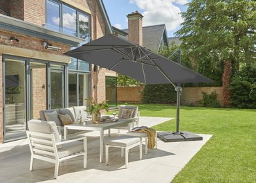 Norfolk Leisure Royce Executive Carbon 3m Square Cantilever Parasol (Base Not Included) - image 1