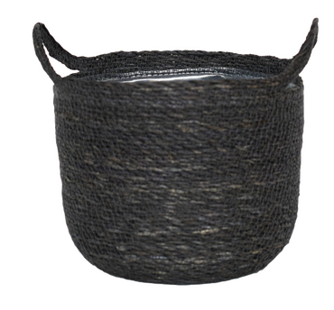 Otto Woven Lined Basket (Grey)