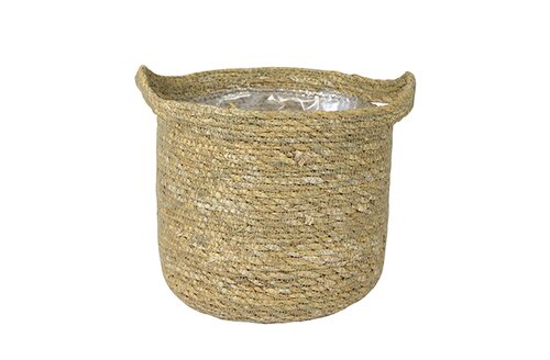 Otto Natural Woven Lined Basket 28cm