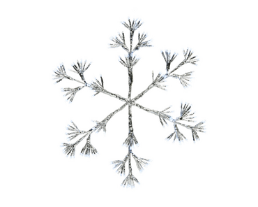 Outdoor Cool White Twinkling Snowflake Light (48cm) - image 2