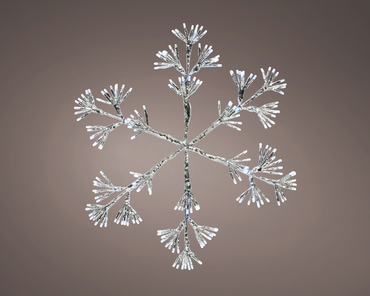 Outdoor Cool White Twinkling Snowflake Light (78cm)