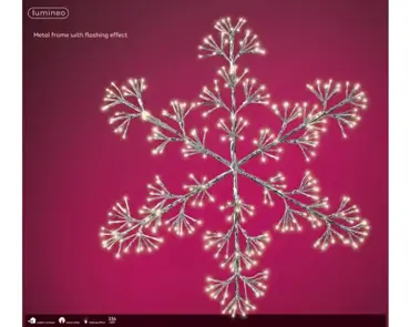 Outdoor Warm White Twinkling Snowflake Light (78cm) - image 3