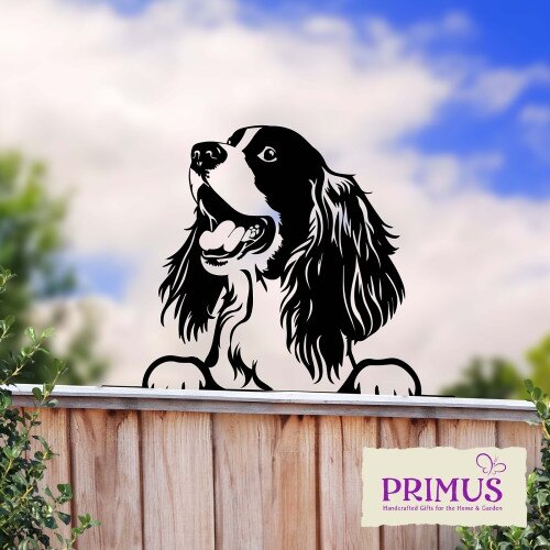 Peeking Silhouette Metal Spaniel - image 1