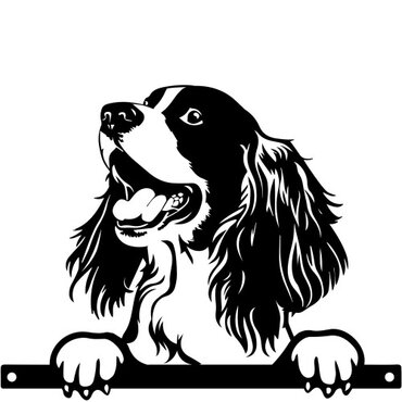 Peeking Silhouette Metal Spaniel - image 2