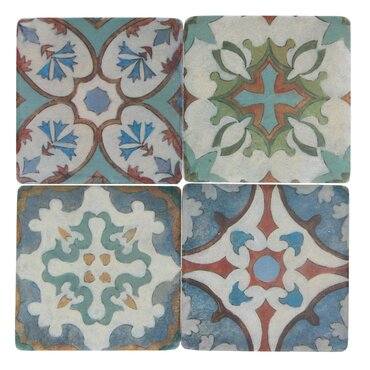 Period Mosaic Design Resin Coaster