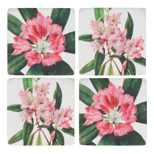 Pink Rhododendron Resin Coaster