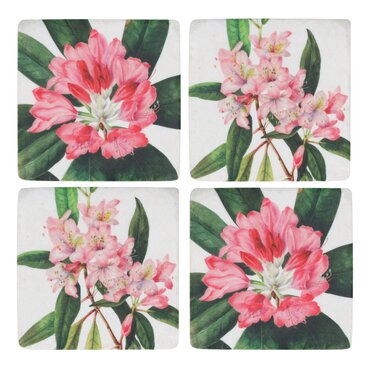 Pink Rhododendron Resin Coaster