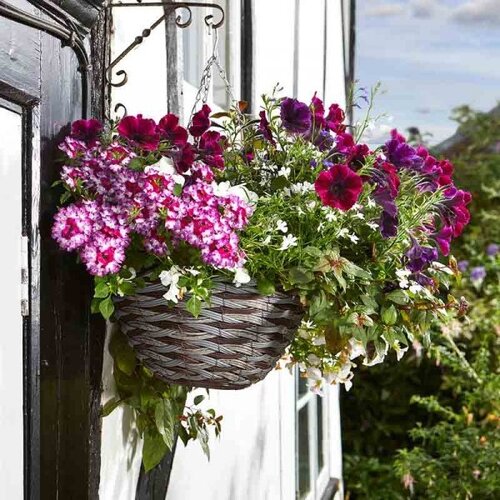 Pinto Faux Rattan Basket 14" - image 2