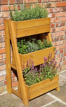 Planter Herb/Flower Tiered Small (sustainably sourced) - image 2