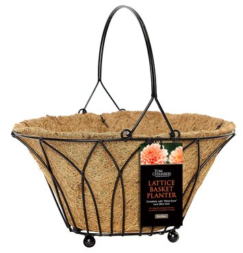 Planter Lattice Basket with Liner - image 1