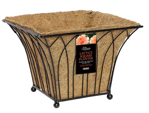 Planter Lattice Square with Liner - image 1