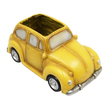 Planter Resin Yellow Car - image 1