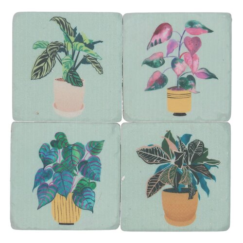 Pot-Plants Resin Coaster