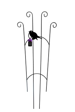 Pot Trellis Metal Bird 1m