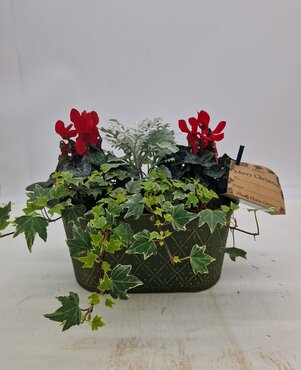 Prisma Planter Oval Antique Green