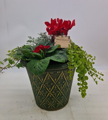 Prisma Planter Round Antique Green