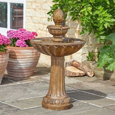 solar powered garden water fountain