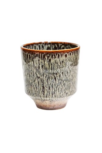 Reactive Glaze Mocha Orchid Planter 13cm