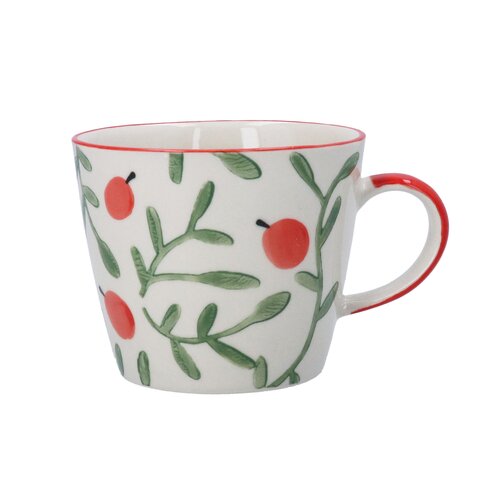 Red Rosehips Stoneware Mug