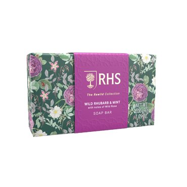 RHS Rewild Soap Rhubarb Mint 200g