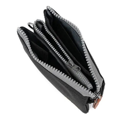 ROKA Carnaby Small Recycled Canvas Wallet (Ash) - image 4