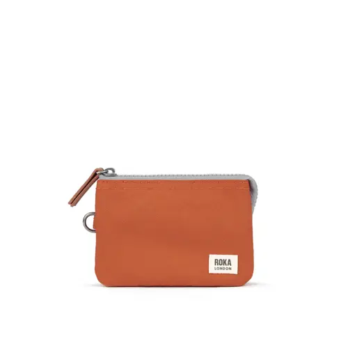 ROKA Carnaby Small Recycled Canvas Wallet (Pumpkin) - image 1