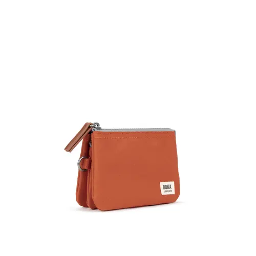 ROKA Carnaby Small Recycled Canvas Wallet (Pumpkin) - image 2
