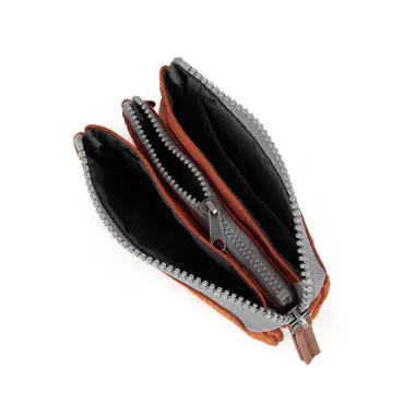 ROKA Carnaby Small Recycled Canvas Wallet (Pumpkin) - image 4