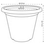 Round Plant Pot Charcoal 40cm - image 2